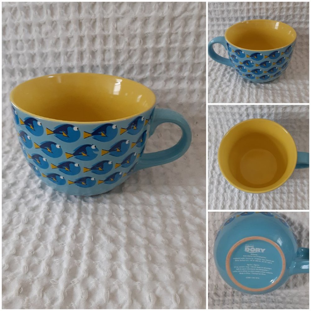 Disney Pixar FINDING DORY Blue Fish Coffee MUG Tea Soup Ice Cream 24 Ounce FUN